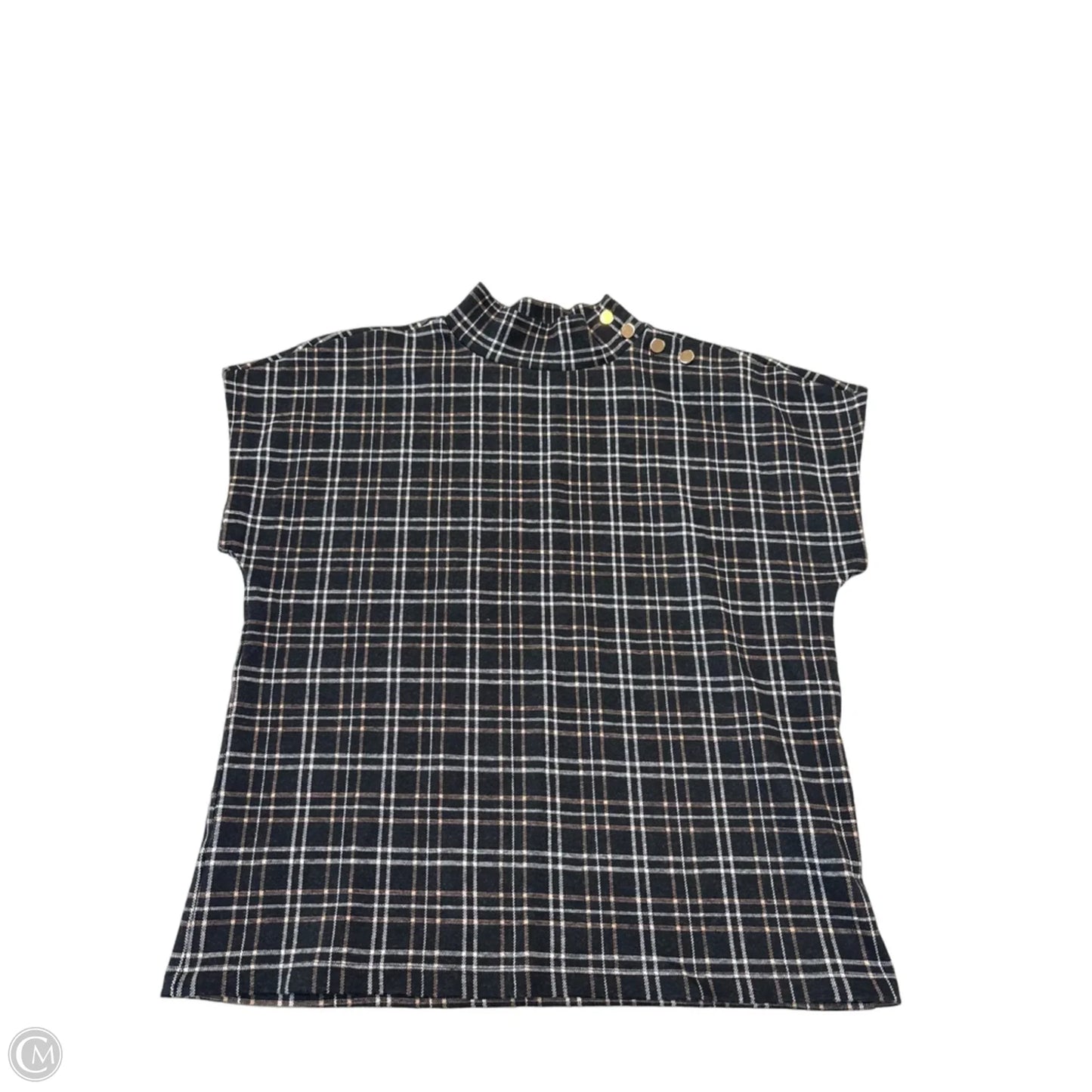 Top Short Sleeve By Ann Taylor In Black, Size: Xs
