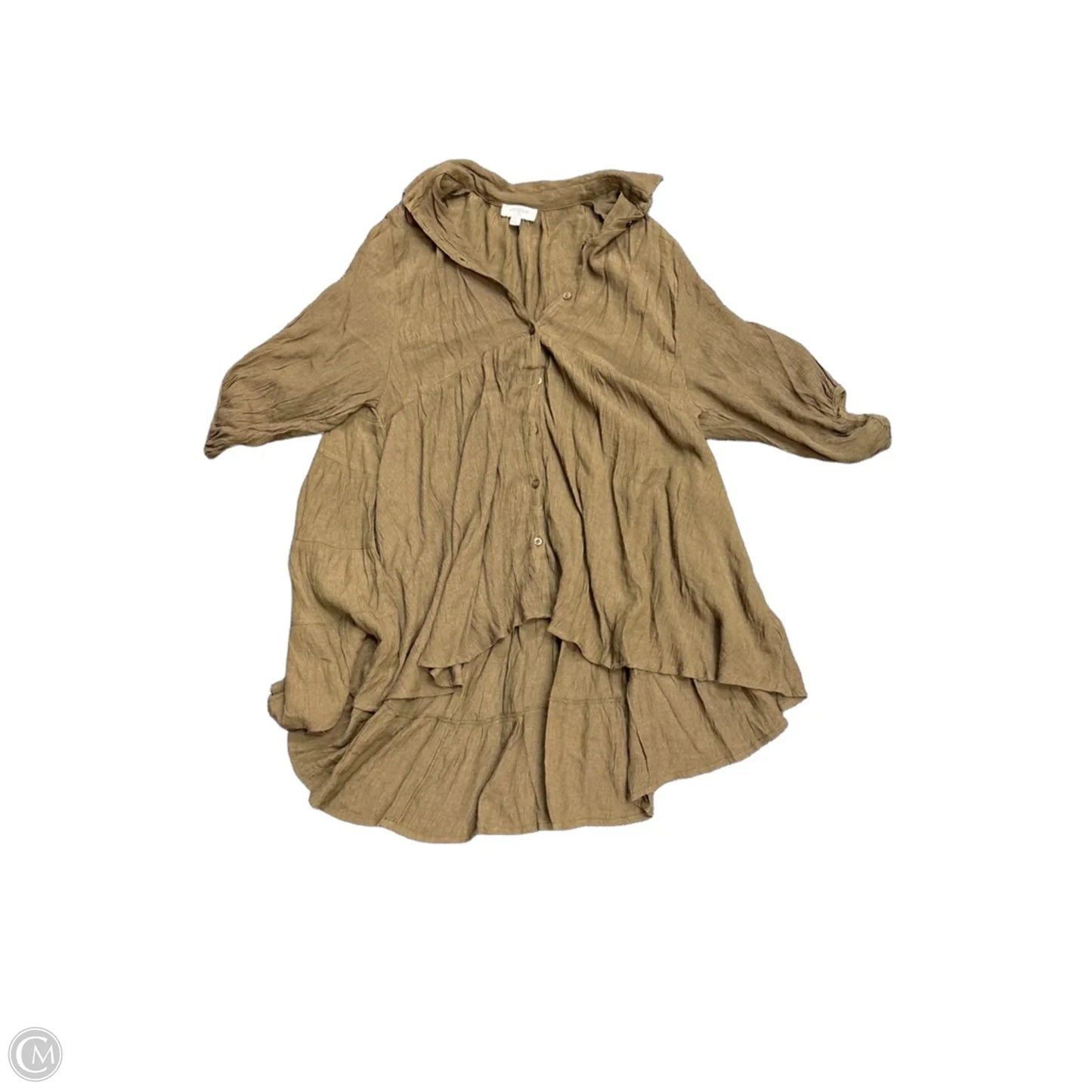 Top Short Sleeve By Umgee In Taupe, Size: S
