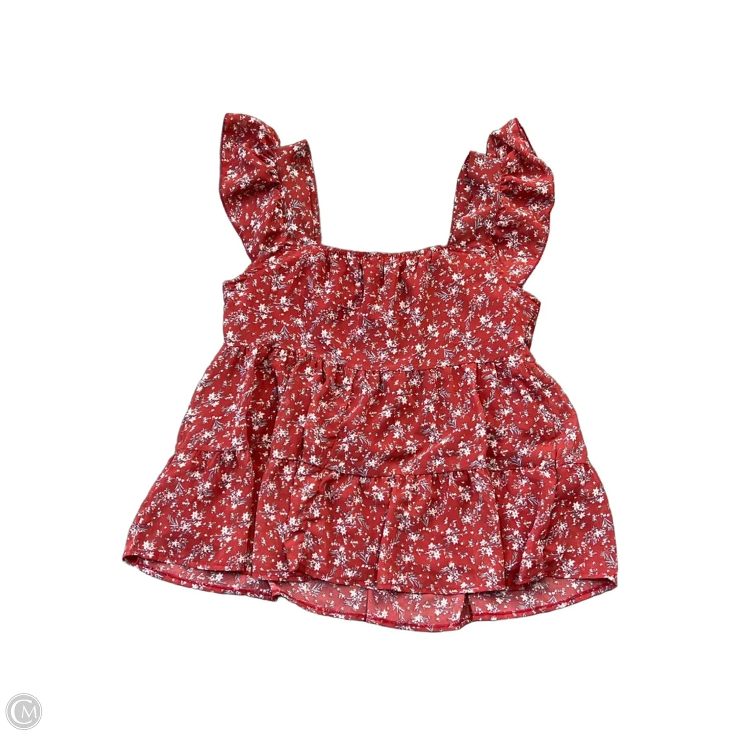 Top Sleeveless By Clothes Mentor In Red, Size: M