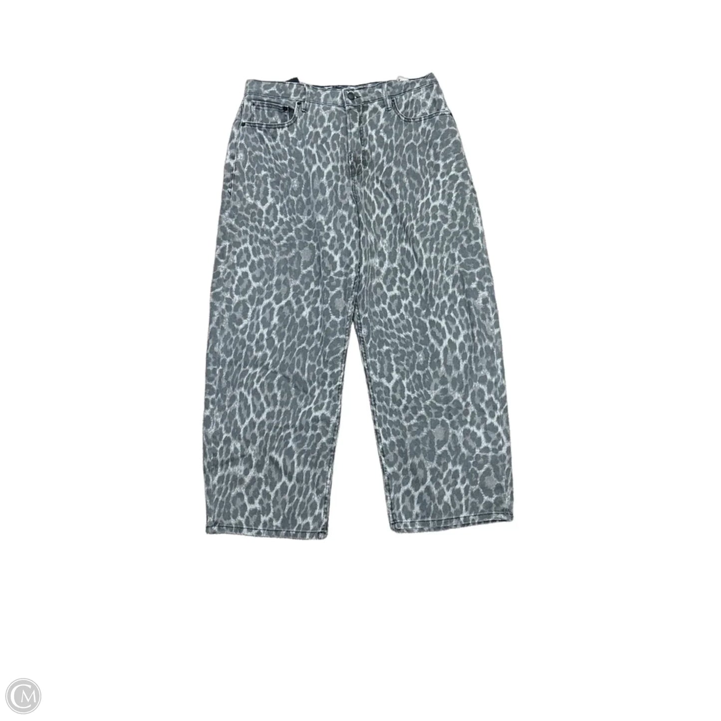 Jeans Straight By Good American In Animal Print, Size: 10