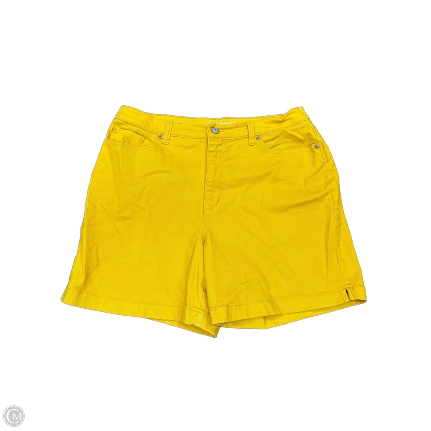 Shorts By Gloria Vanderbilt In Yellow, Size: 14