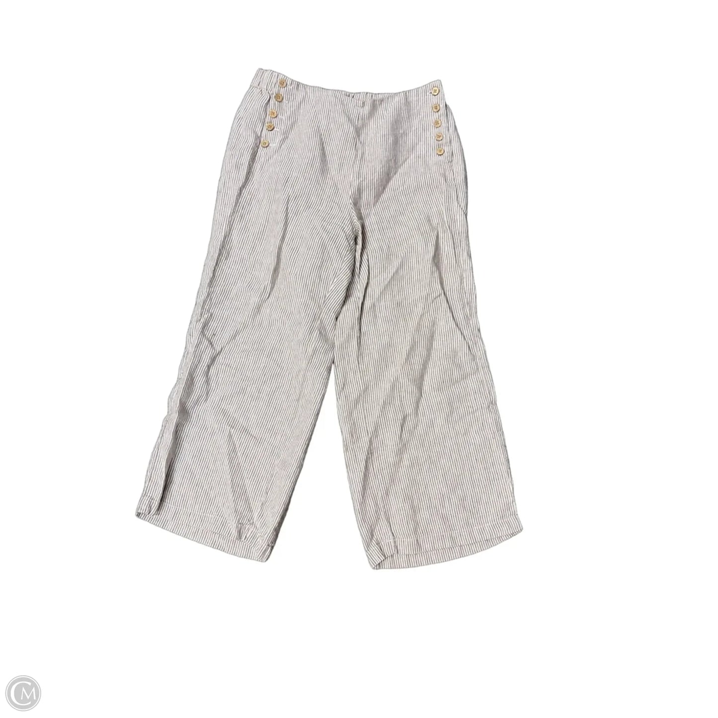 Pants Linen By J. Jill In Tan & White, Size: S