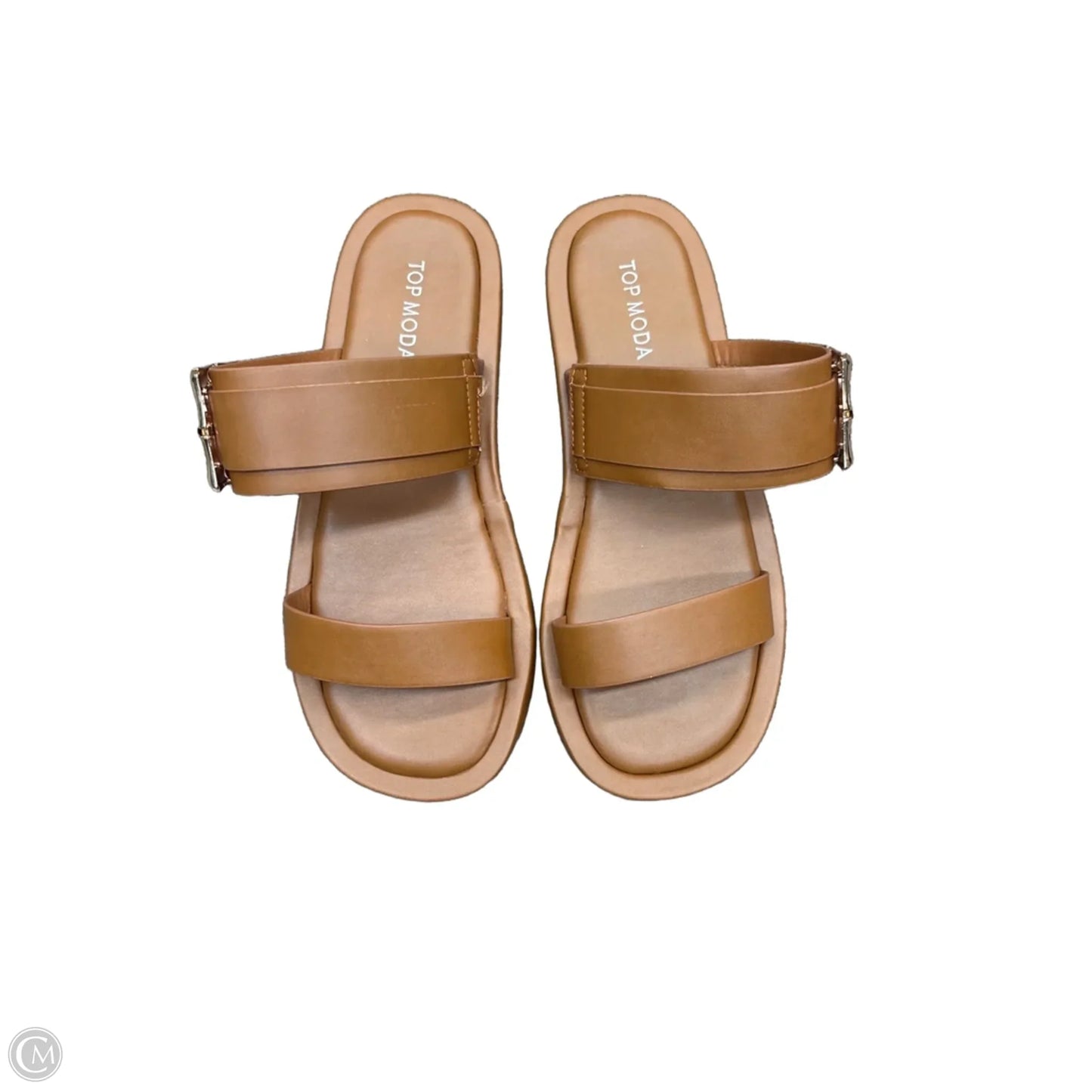 Sandals Flats By Top Moda In Tan, Size: 8.5