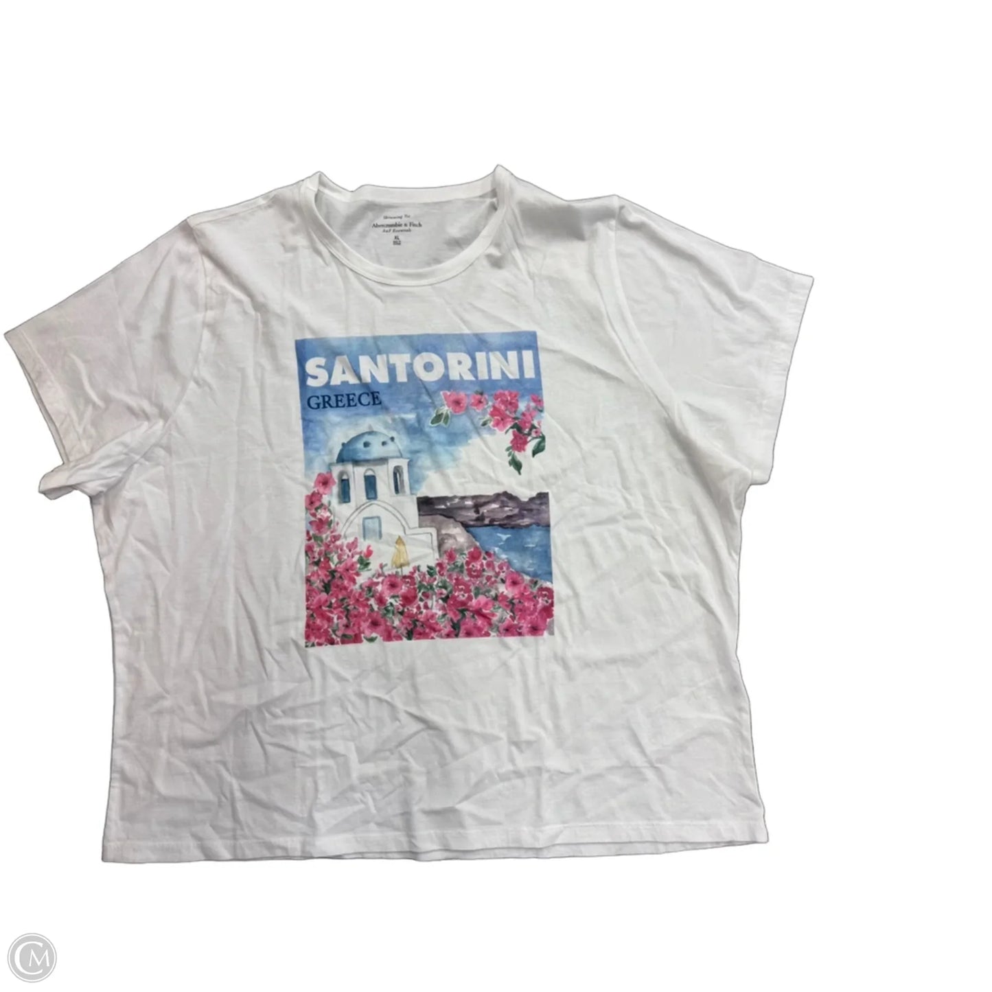 Top Short Sleeve By Abercrombie And Fitch In White, Size: Xl