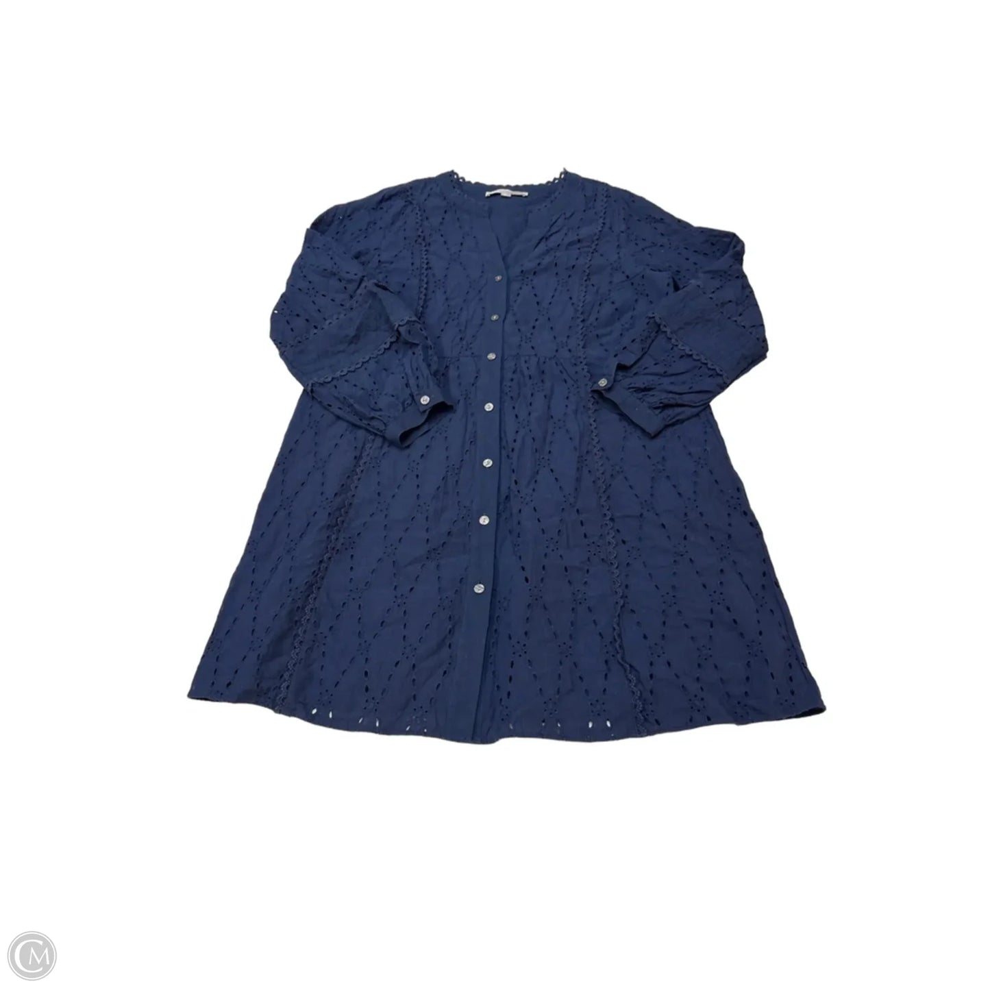 Dress Casual Midi By Loft In Blue, Size: L