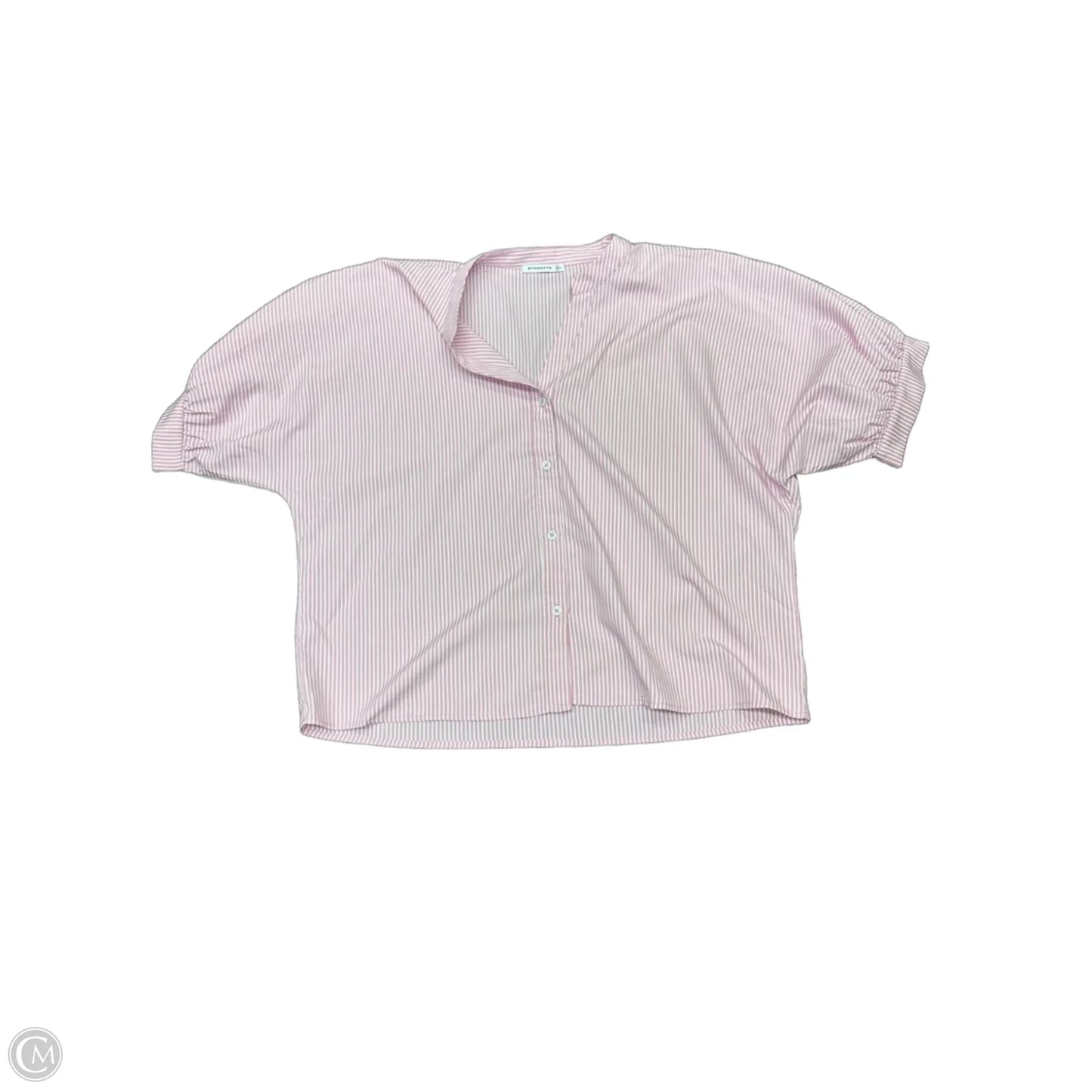 Top Short Sleeve By Staccato In Striped Pattern, Size: L
