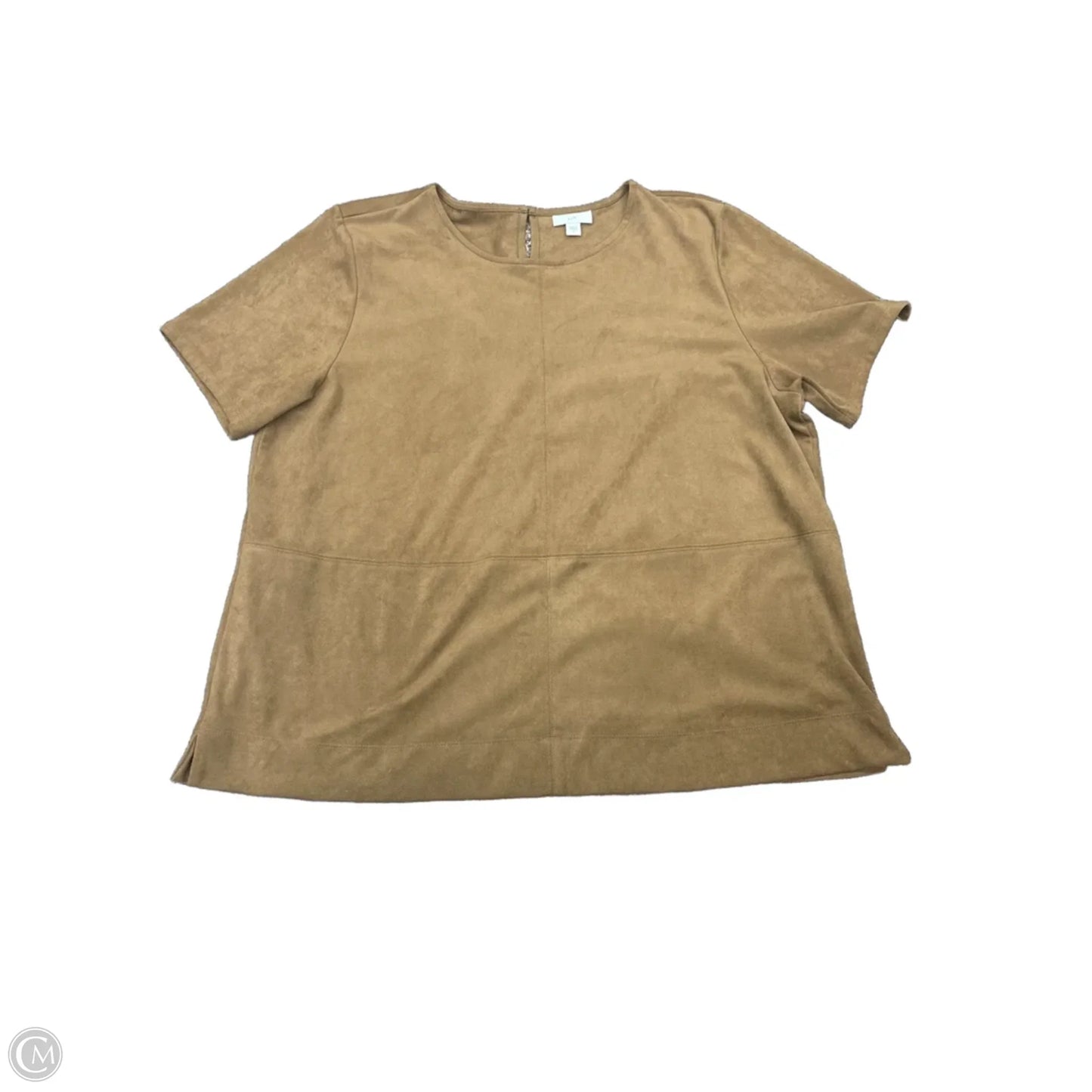 Top Short Sleeve By J. Jill In Brown, Size: L