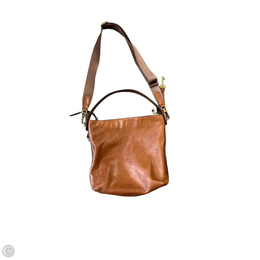 Handbag Leather By Fossil, Size: Medium