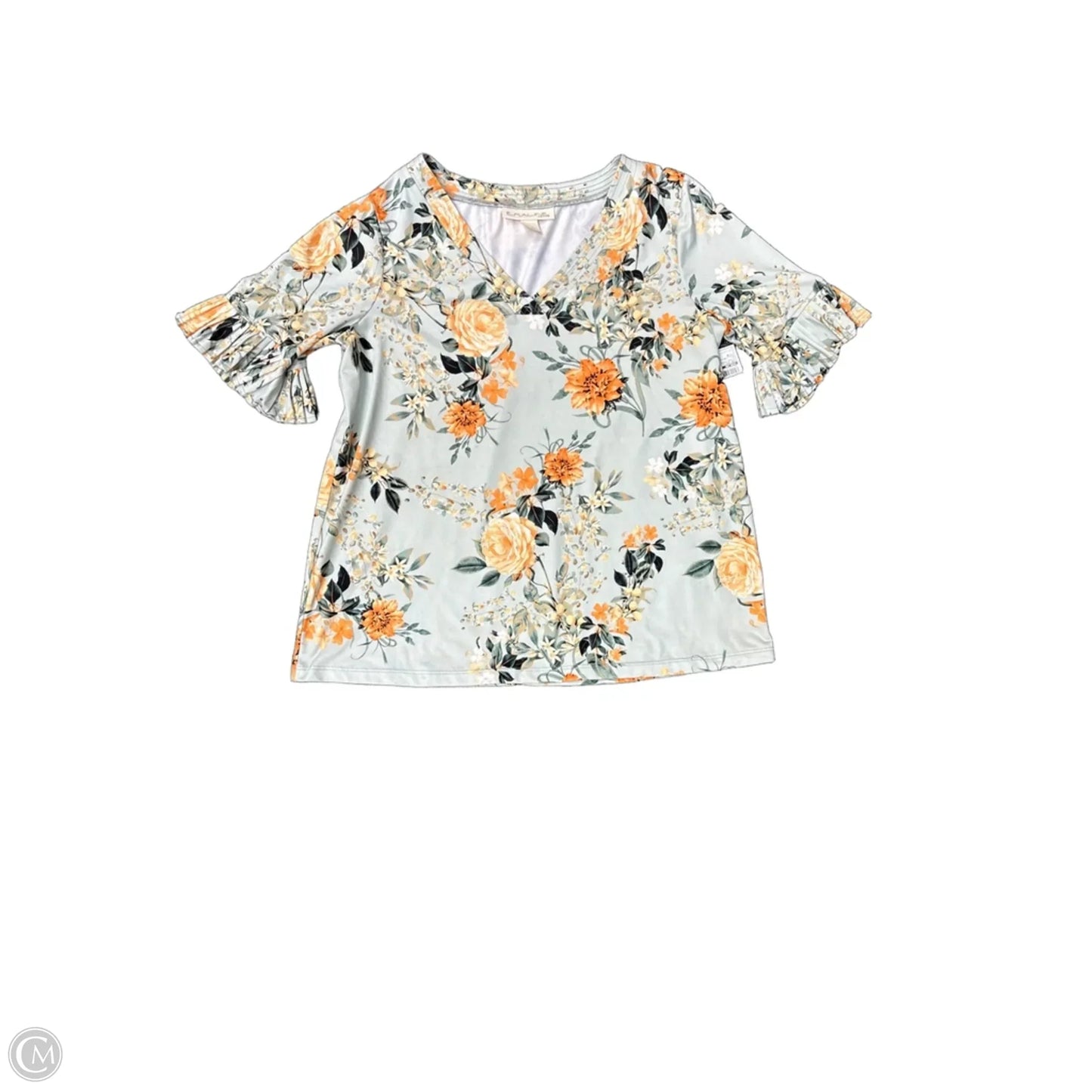 Top Short Sleeve By Emaline In Floral Print, Size: M