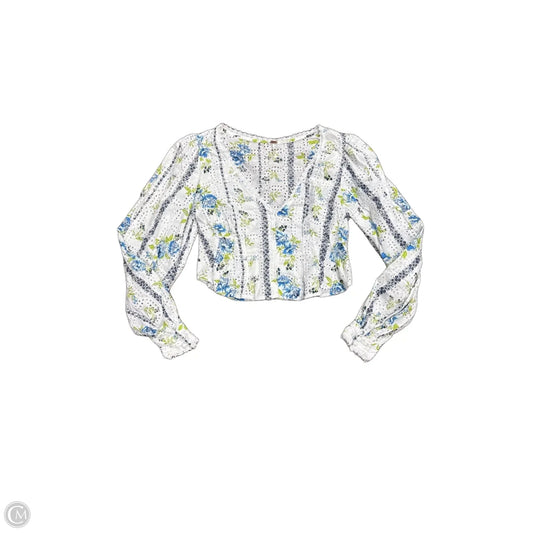 Top Long Sleeve By Free People In Floral Print, Size: Xs