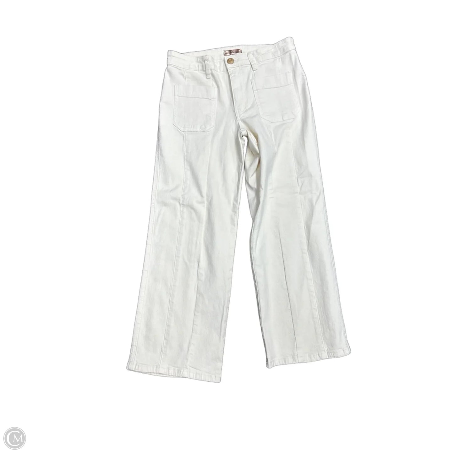 Jeans Boyfriend By Kut In White, Size: 4