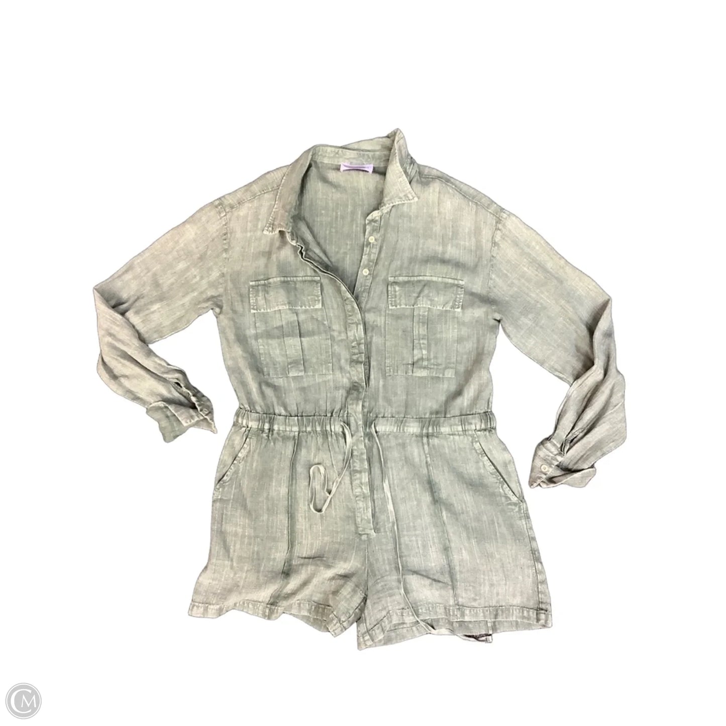 Shortalls By Clothes Mentor In Green, Size: L