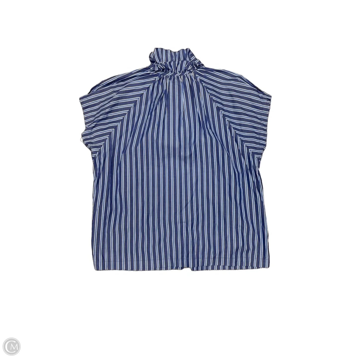 Top 3/4 Sleeve By Clothes Mentor In Blue & White, Size: L