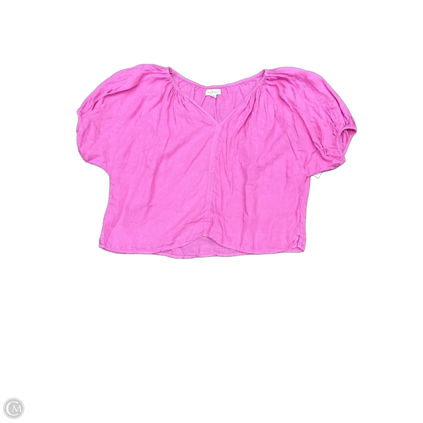 Top 3/4 Sleeve By Velvet In Pink, Size: M