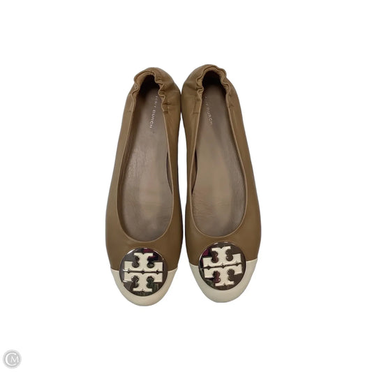 Shoes Designer By Tory Burch In Tan & White, Size: 11