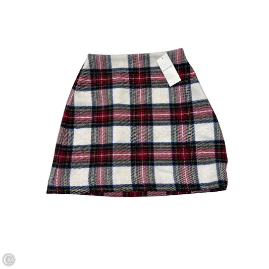Skirt Mini & Short By Abercrombie And Fitch In Plaid Pattern, Size: Xxs