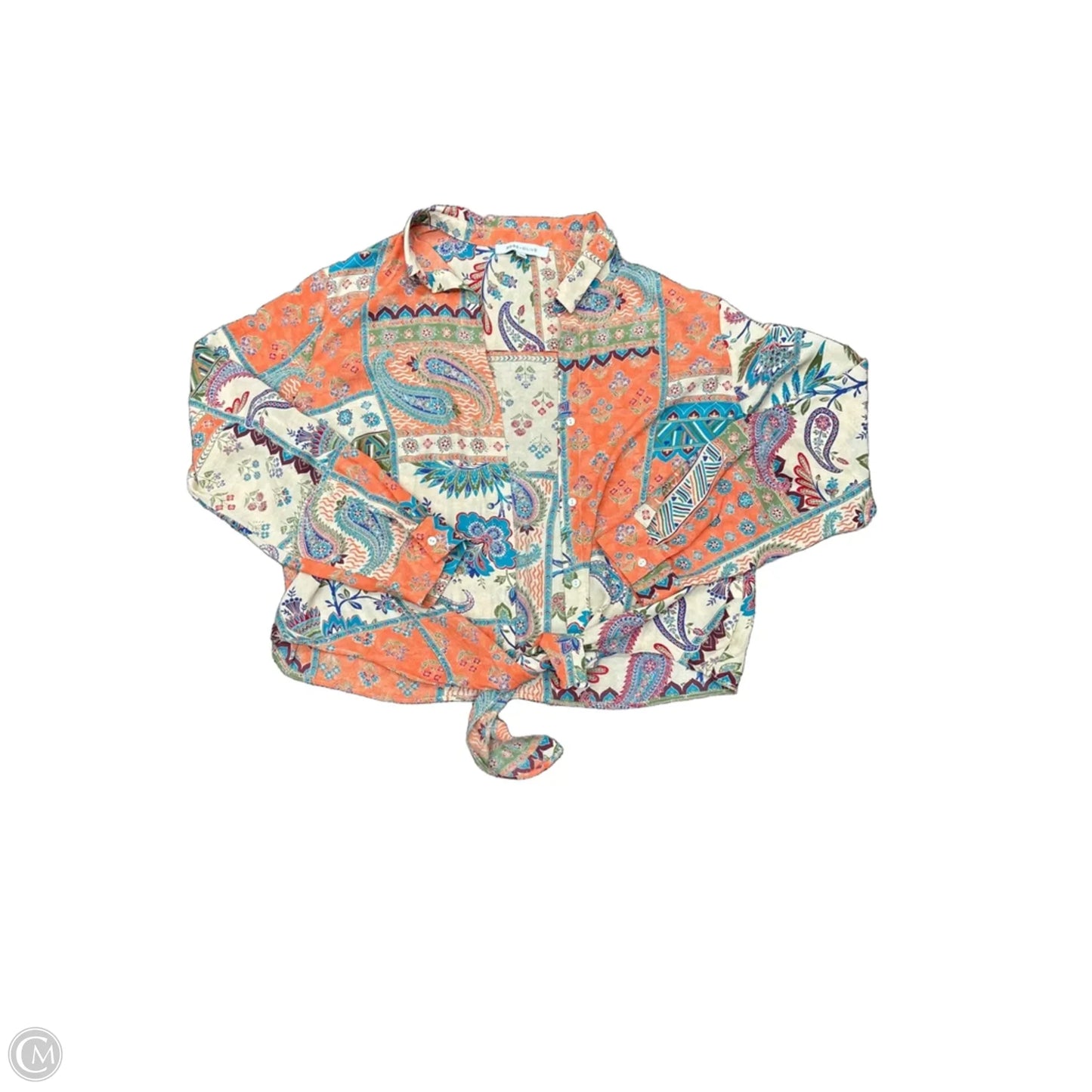 Top Long Sleeve By Rose And Olive In Floral Print, Size: L