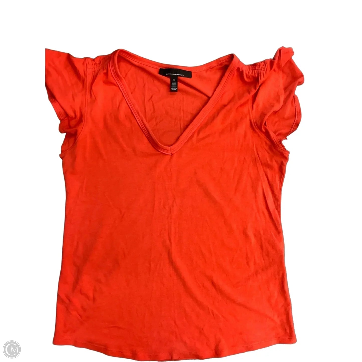 Top Short Sleeve Basic By White House Black Market In Red, Size: S