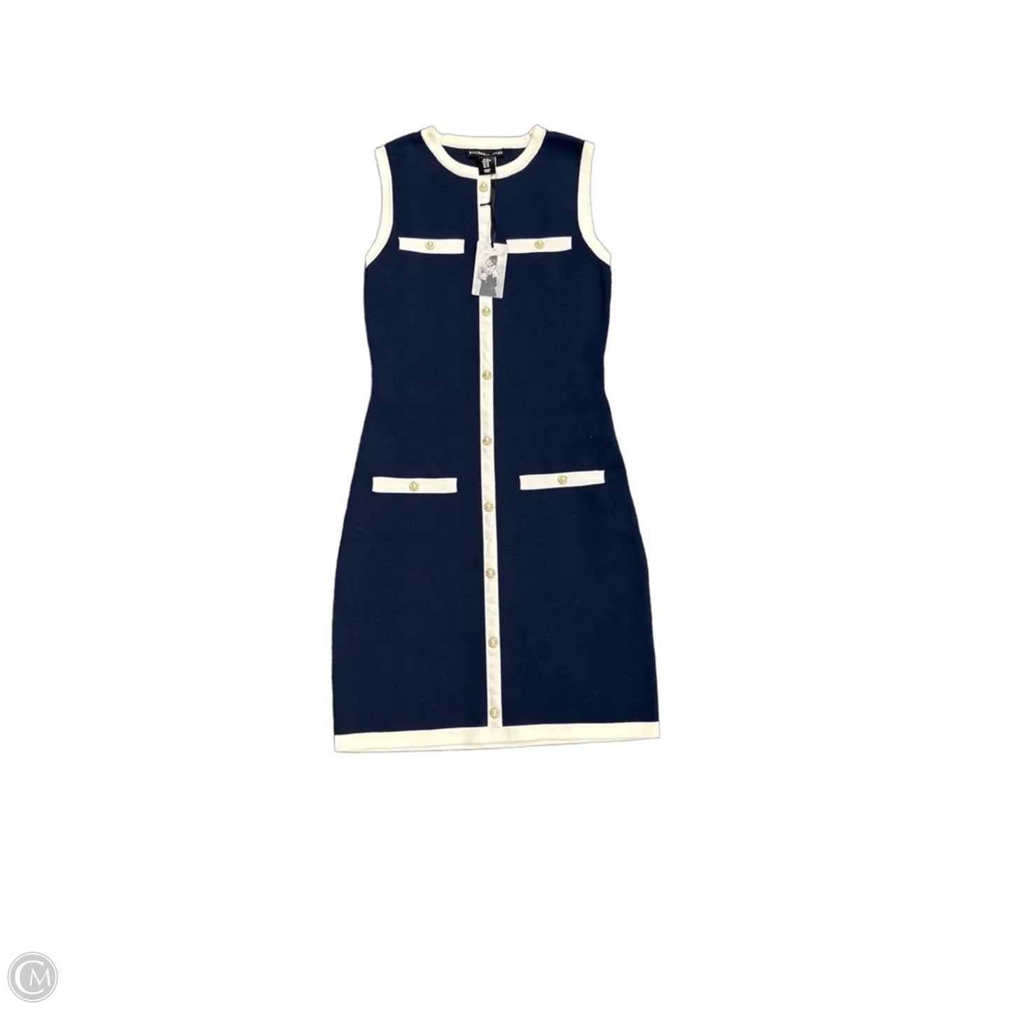 Dress Casual Midi By Sincerely Jules In Blue & White, Size: Xs
