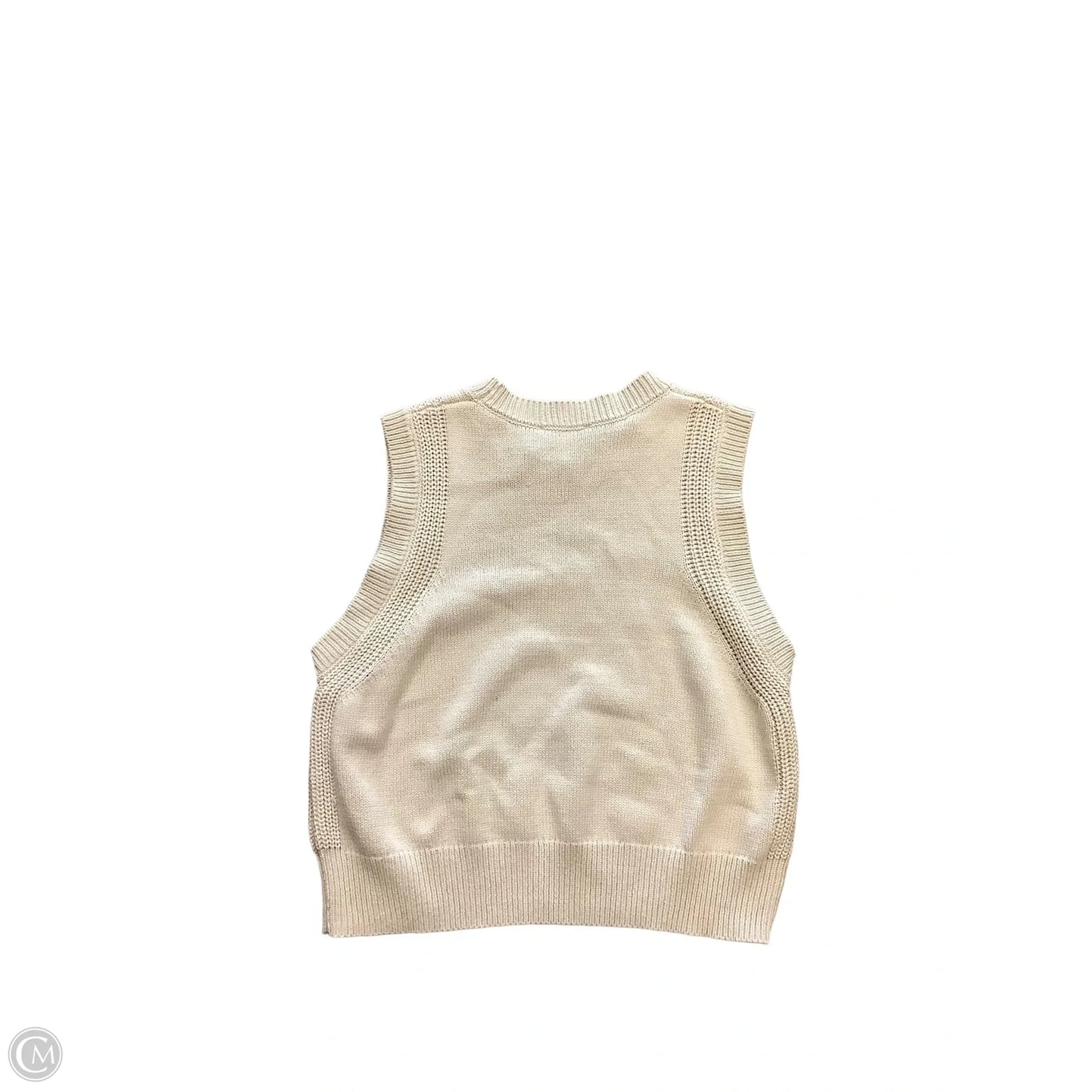 Vest Sweater By Pink Rose In Cream, Size: Xl