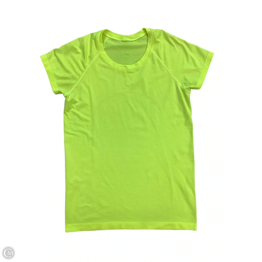 Athletic Top Short Sleeve By Lululemon In Yellow size 10