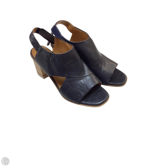 Sandals Heels Wedge By Cma In Navy, Size: 8