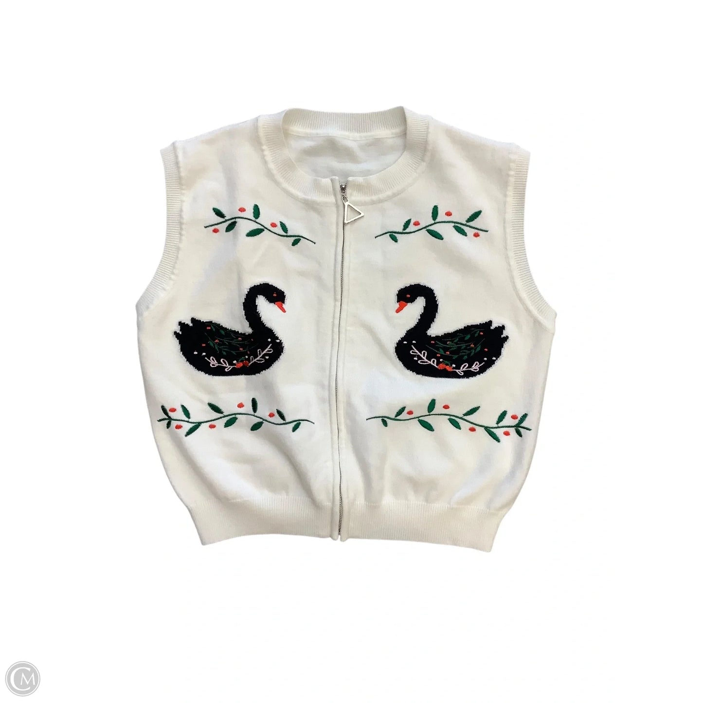 Vest Sweater By Cider In Cream, Size: Xl