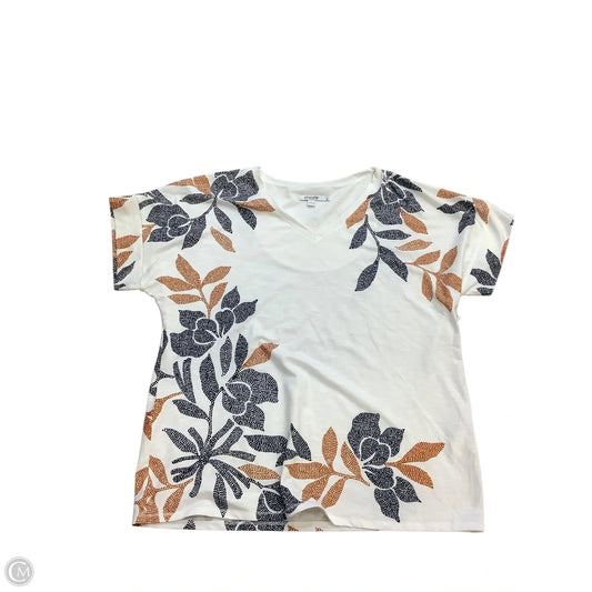 Top Short Sleeve By Chicos In White, Size: M