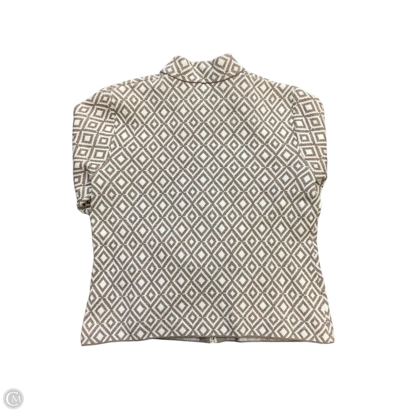 Jacket Designer By Halston In Tan & White, Size: S