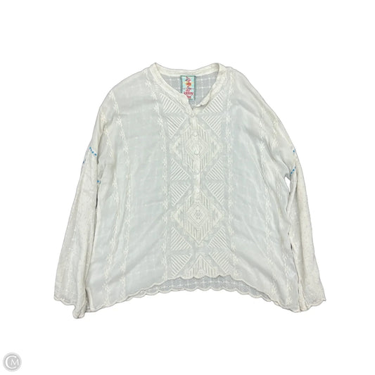 Top Long Sleeve By Johnny Was In Tan, Size: S