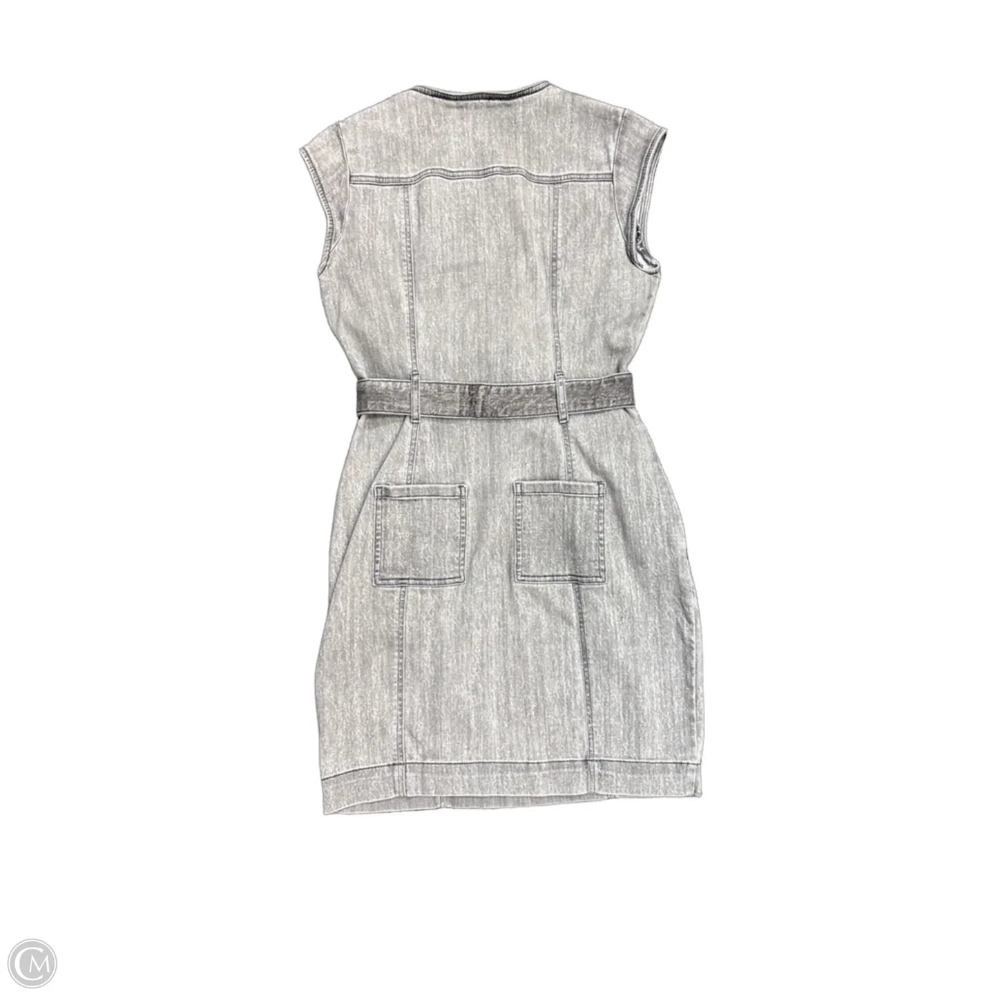 Dress Casual Midi By White House Black Market In Grey Denim, Size: 4