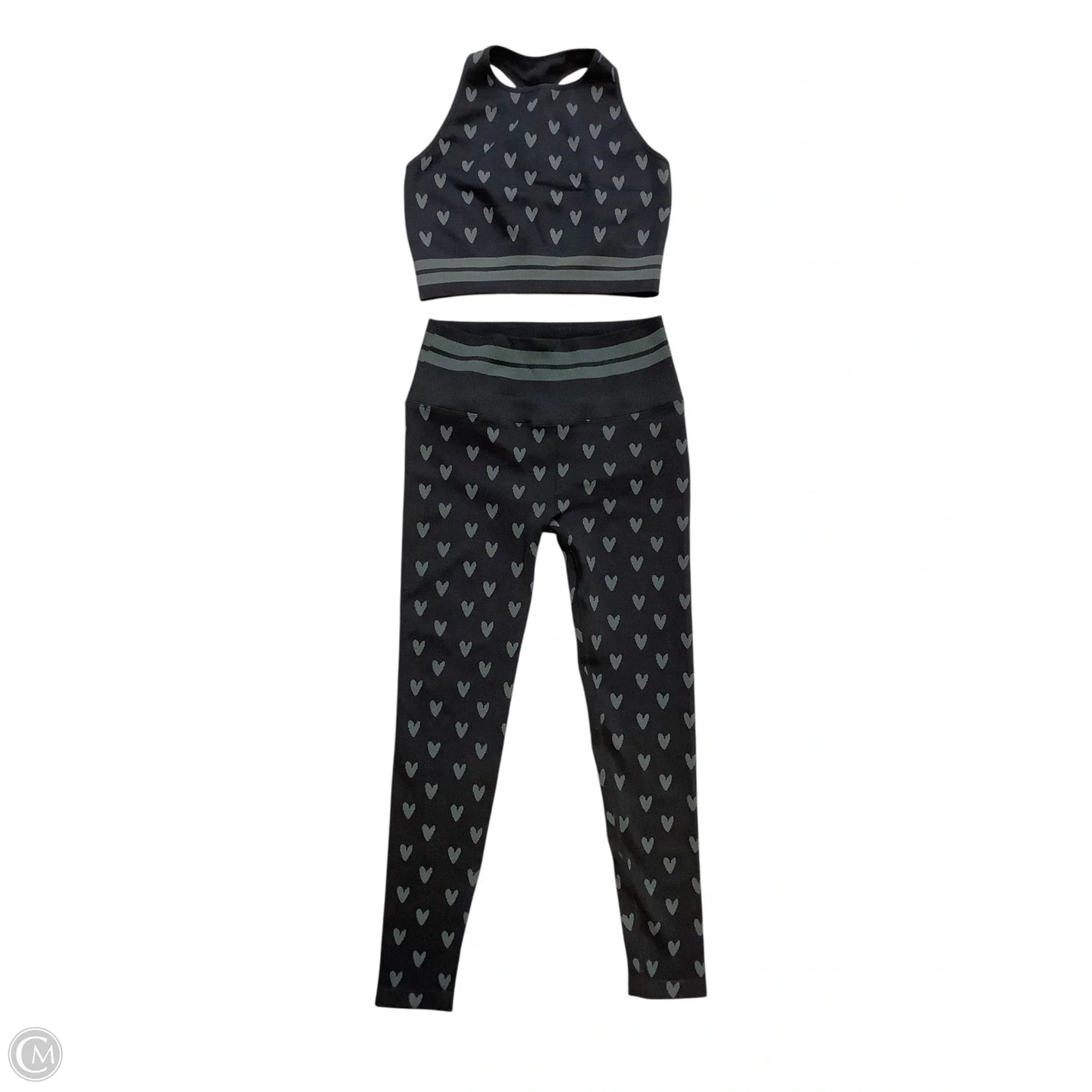 Athletic Pants 2pc By Spiritual Gangster In Black & Green, Size: M