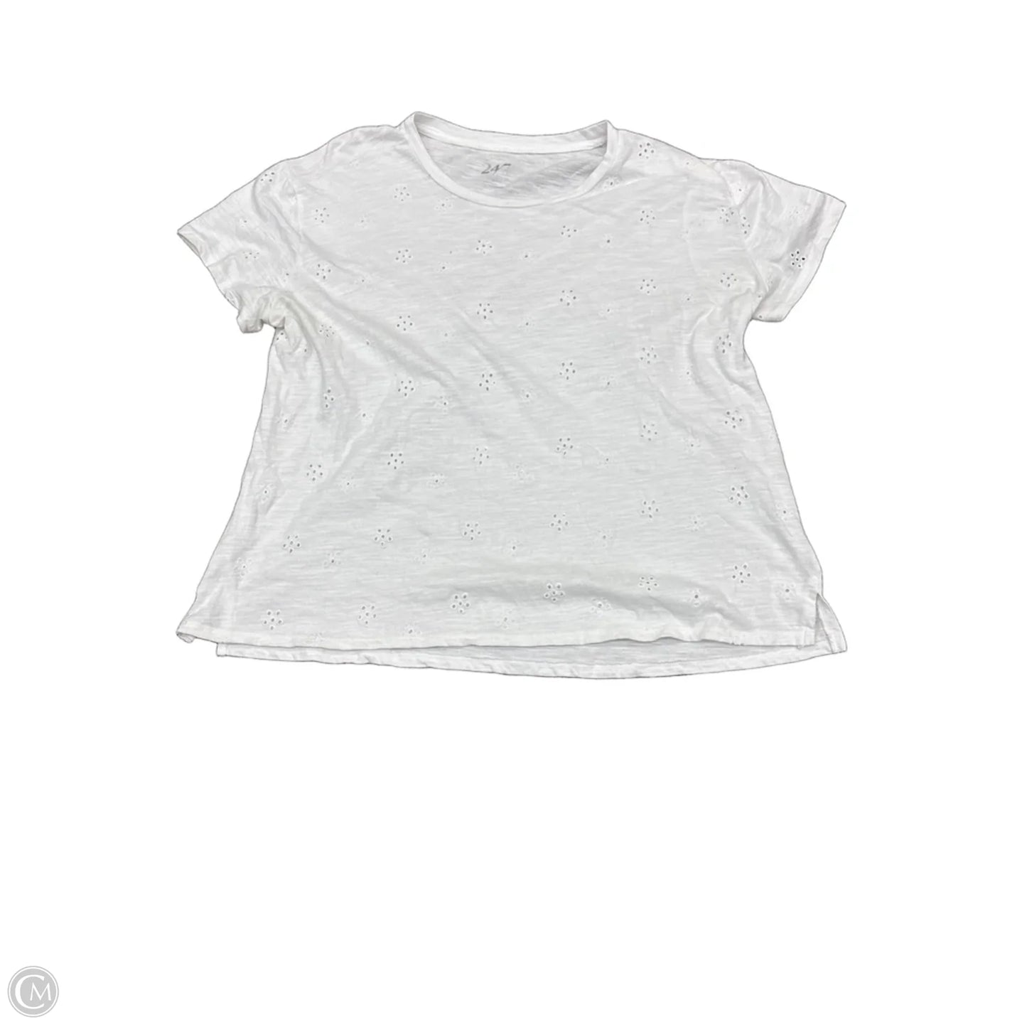 Top Short Sleeve Basic By Maurices In White, Size: Xl