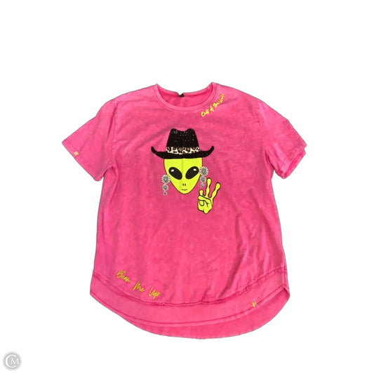 Top Short Sleeve Basic By Clothes Mentor In Pink, Size: L