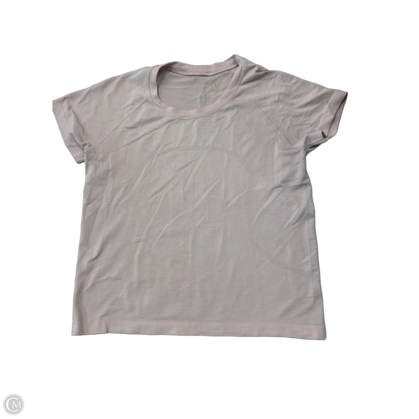 Athletic Top Short Sleeve By Lululemon In Pink, Size: 8