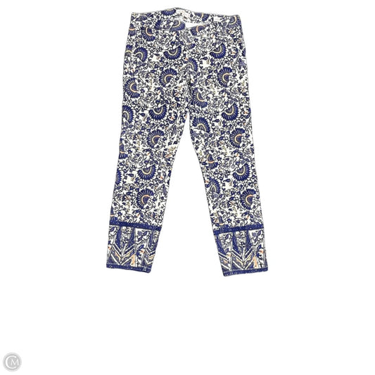 Jeans Designer By Tory Burch In Blue & Cream, Size: 10