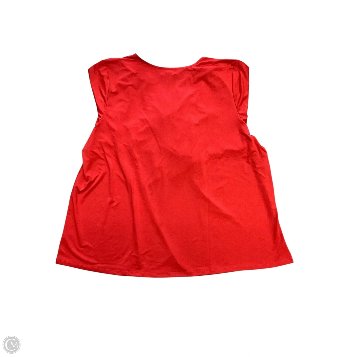 Top Long Sleeve Basic By Evri In Red, Size: 4x