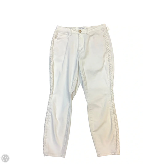 Jeans Straight By Judy Blue In Cream, Size: 14