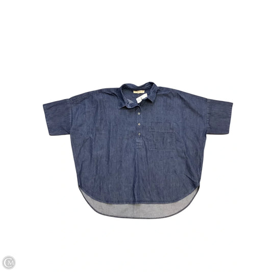 Top Short Sleeve By Loft In Blue, Size: L
