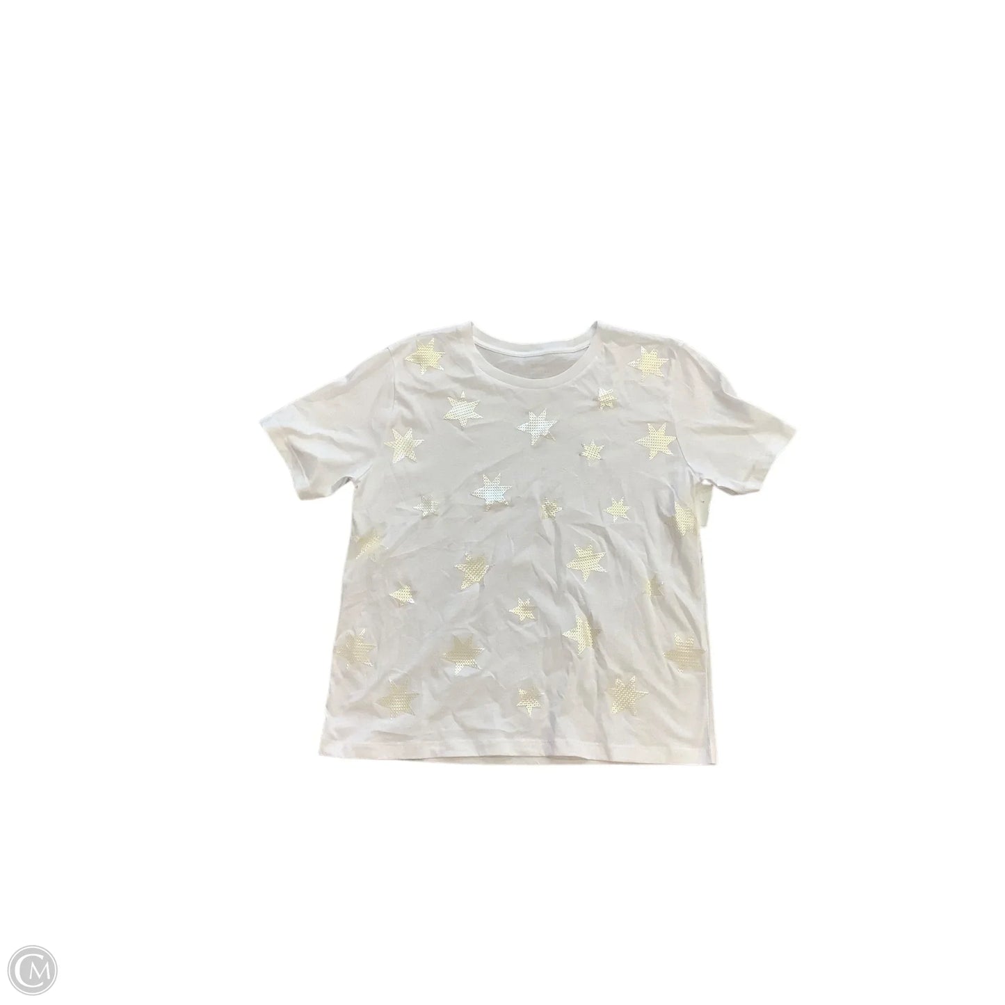 Top Short Sleeve By Elliott Lauren In White, Size: M
