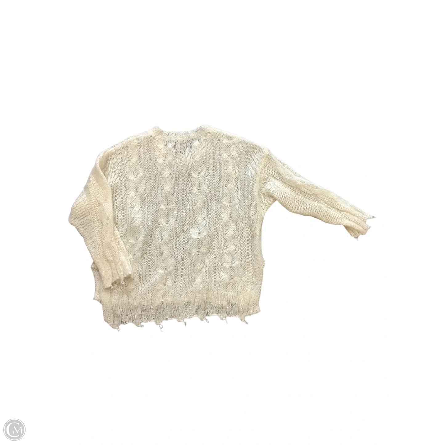 Sweater By Anthropologie In Cream, Size: M