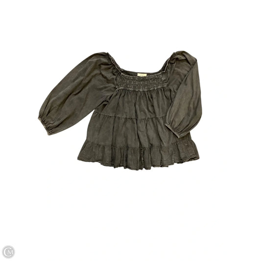 Top 3/4 Sleeve By Easel In Grey, Size: M