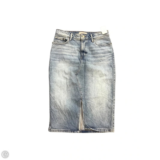 Skirt Midi By Lucky Brand In Blue Denim, Size: 4