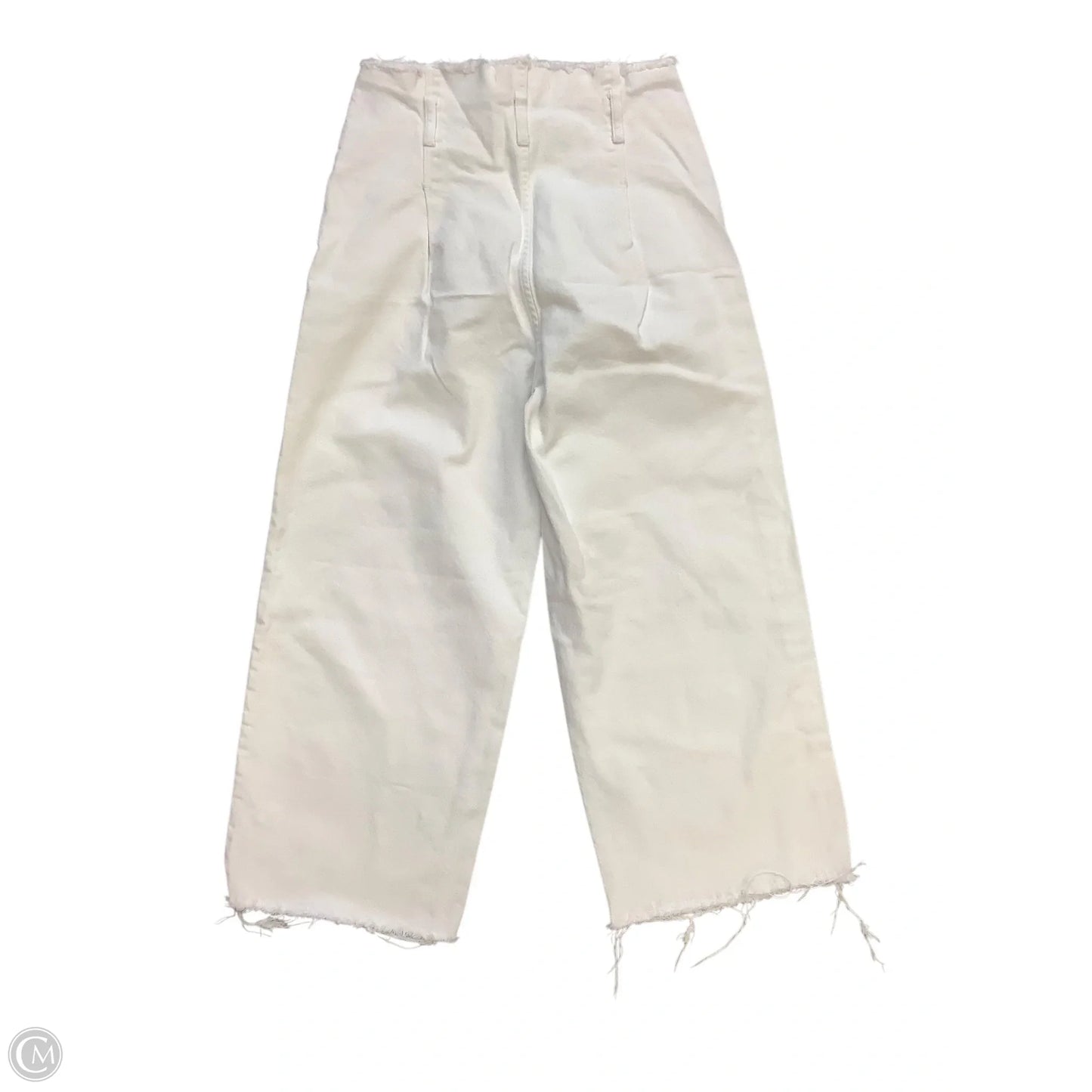 Jeans Wide Leg By Zara Basic In White, Size: 4