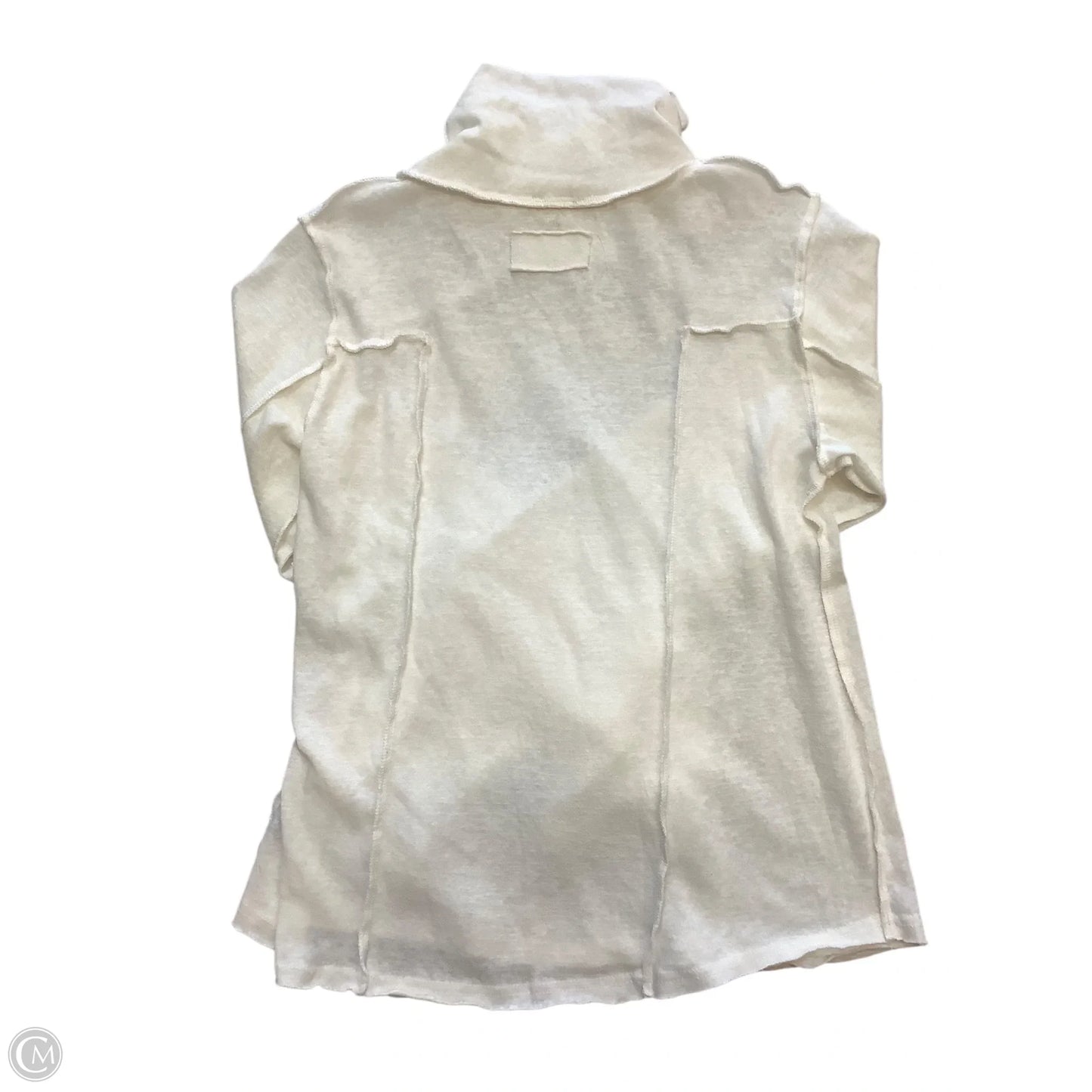 Top Long Sleeve Basic By Pol In Cream, Size: L