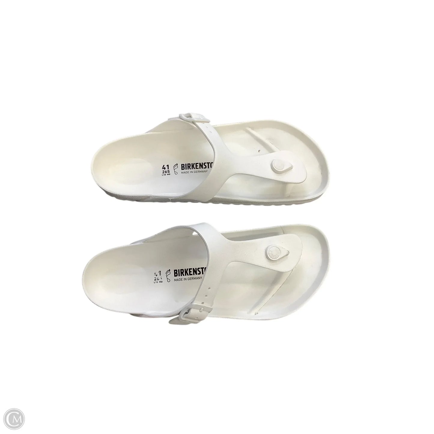 Sandals Flats By Birkenstock In White, Size: 11