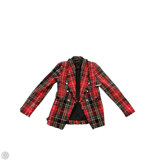 Blazer By Rachel Zoe In Plaid Pattern, Size: S