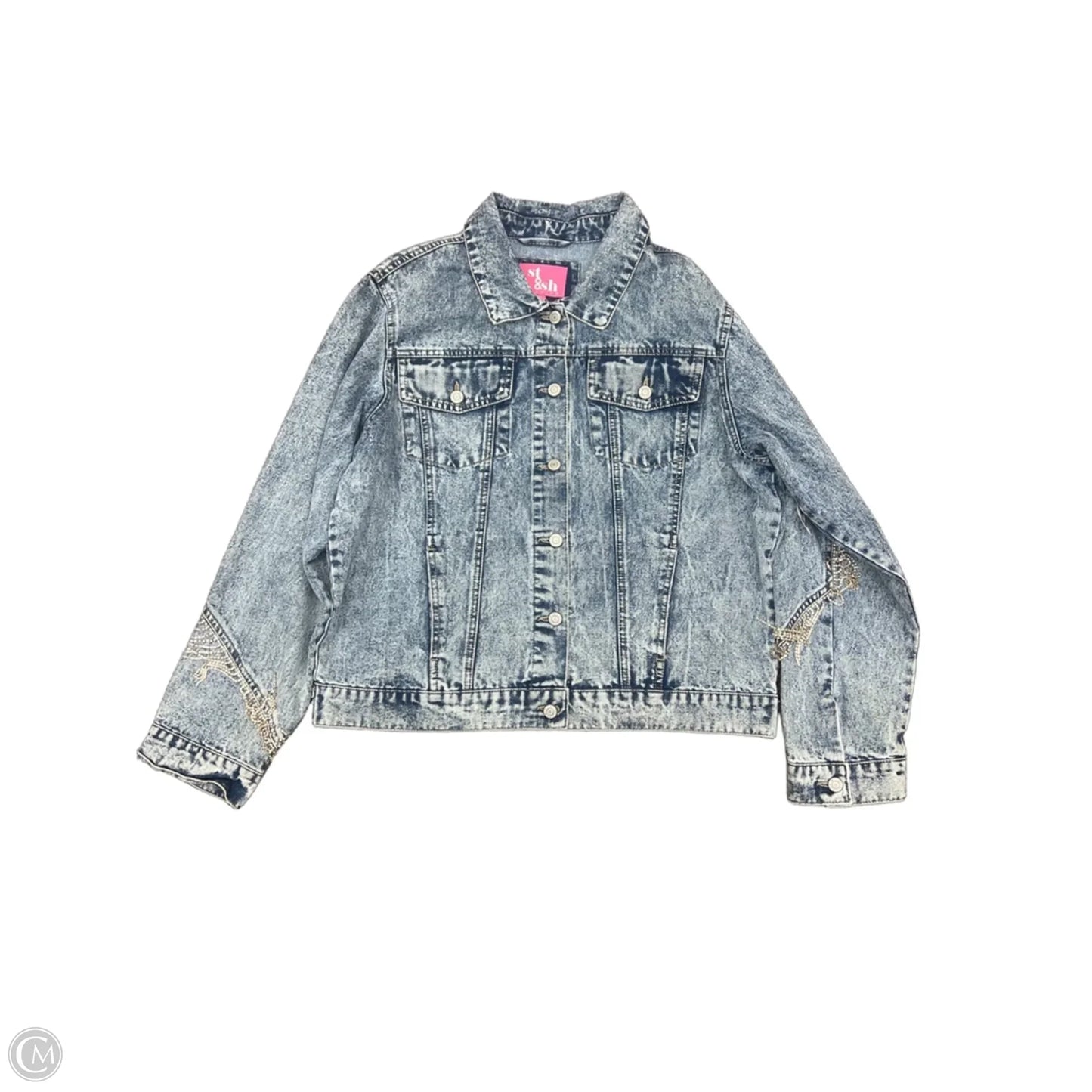 Jacket Denim By Cmc In Blue Denim, Size: L