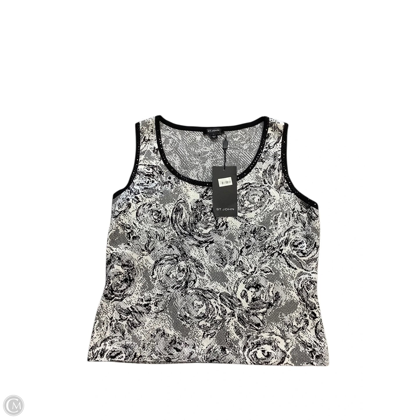 Top Sleeveless By St. John In Black, Size: L