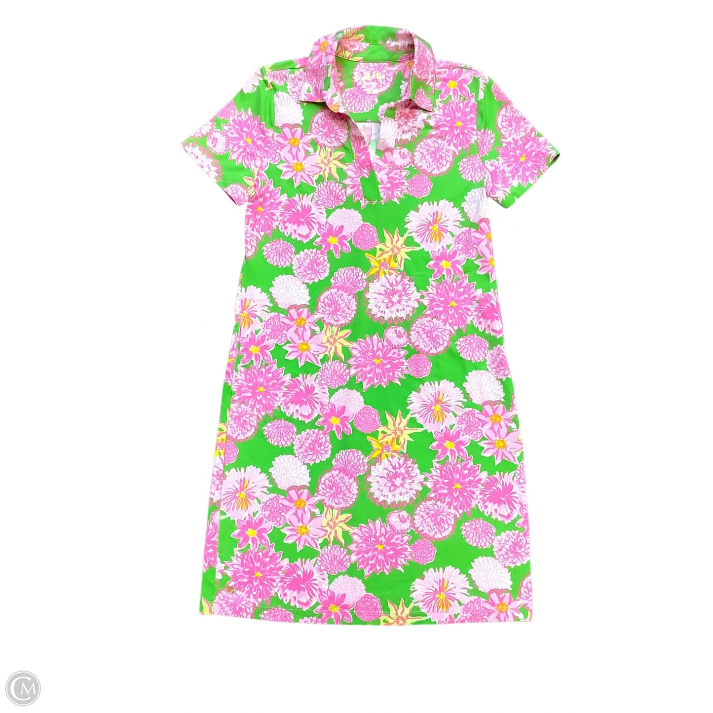 Dress Designer By Lilly Pulitzer In Green & Pink, Size: S